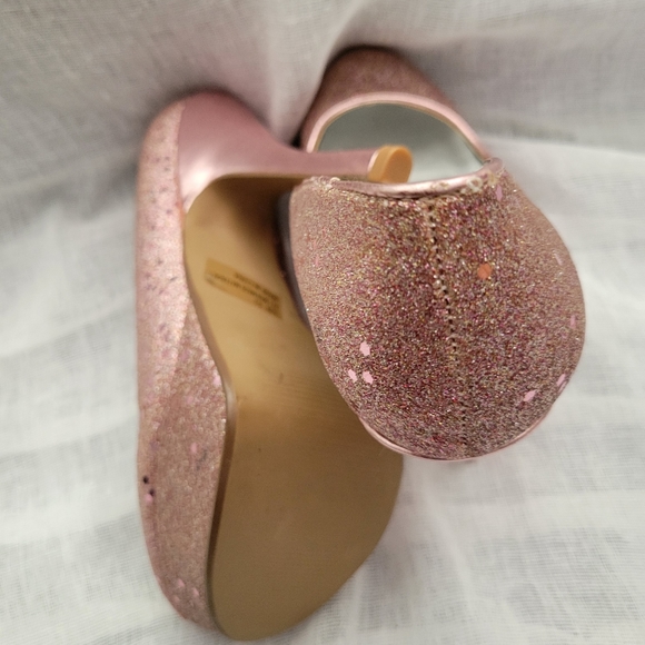 Pink Sparkling Platform Heels - Picture 4 of 4